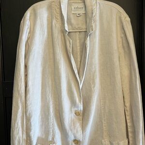 Velvet by Spencer and Graham, heavy linen jacket